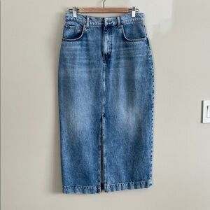 H&M  ‘Distressed’ Blue Denim Skirt